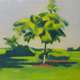 painting of tree at the border