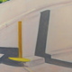 painting of a concrete entrance ramp