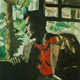 painting of a man at window